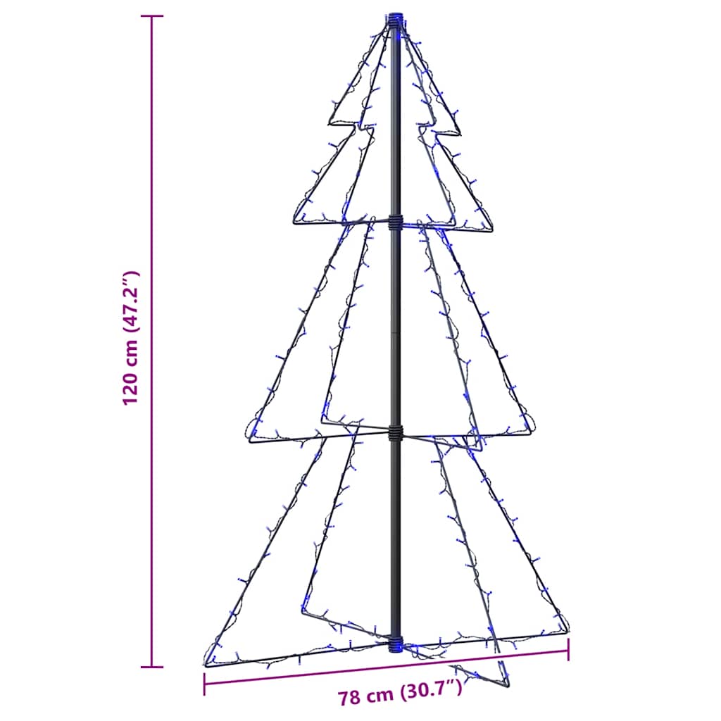 Christmas Cone Tree 160 LEDs Indoor and Outdoor 3x4 ft