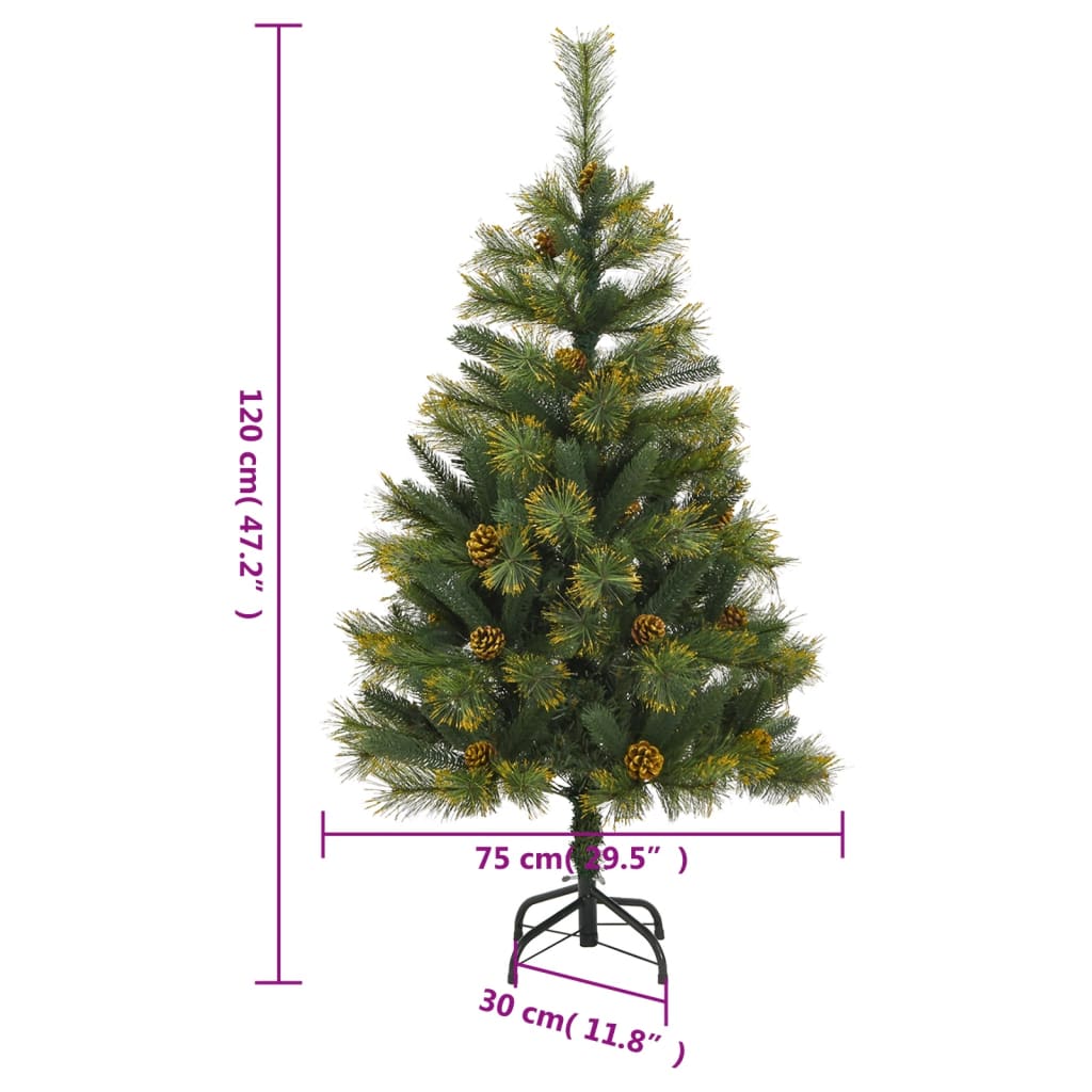 Hinged 4 ft. Christmas Tree with Cones