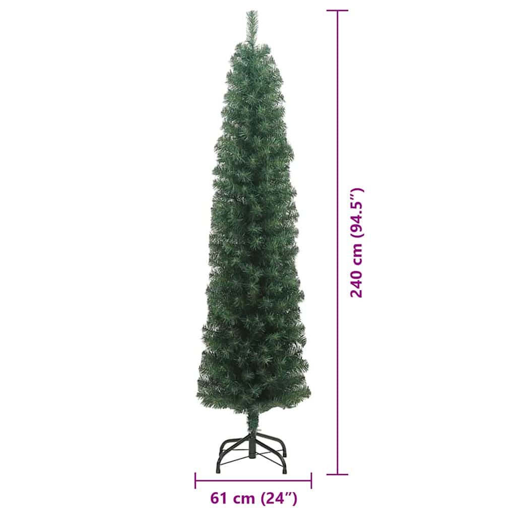 Artificial Christmas Tree with 300 LEDs Green 94.49 in