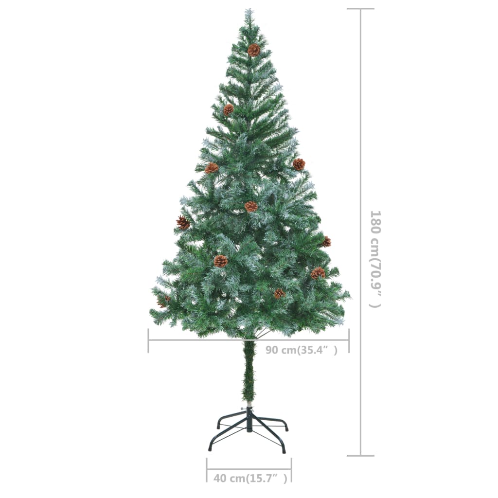 Artificial Christmas Tree with Pinecones 6 ft