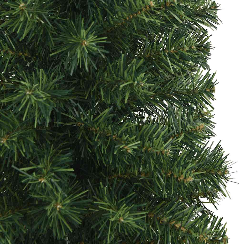 Slim Artificial Christmas Tree with Stand Green 7 ft PVC