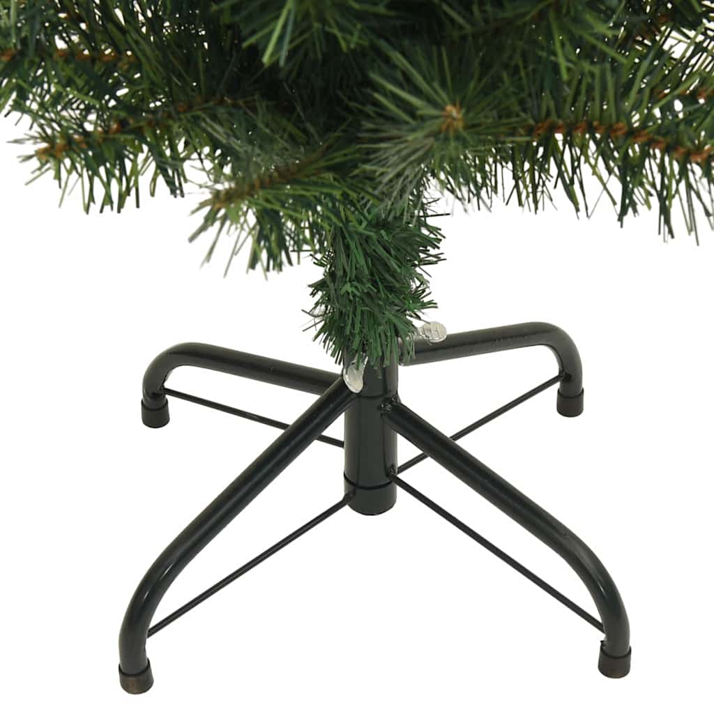 Slim Artificial Christmas Tree with Stand Green 7 ft PVC