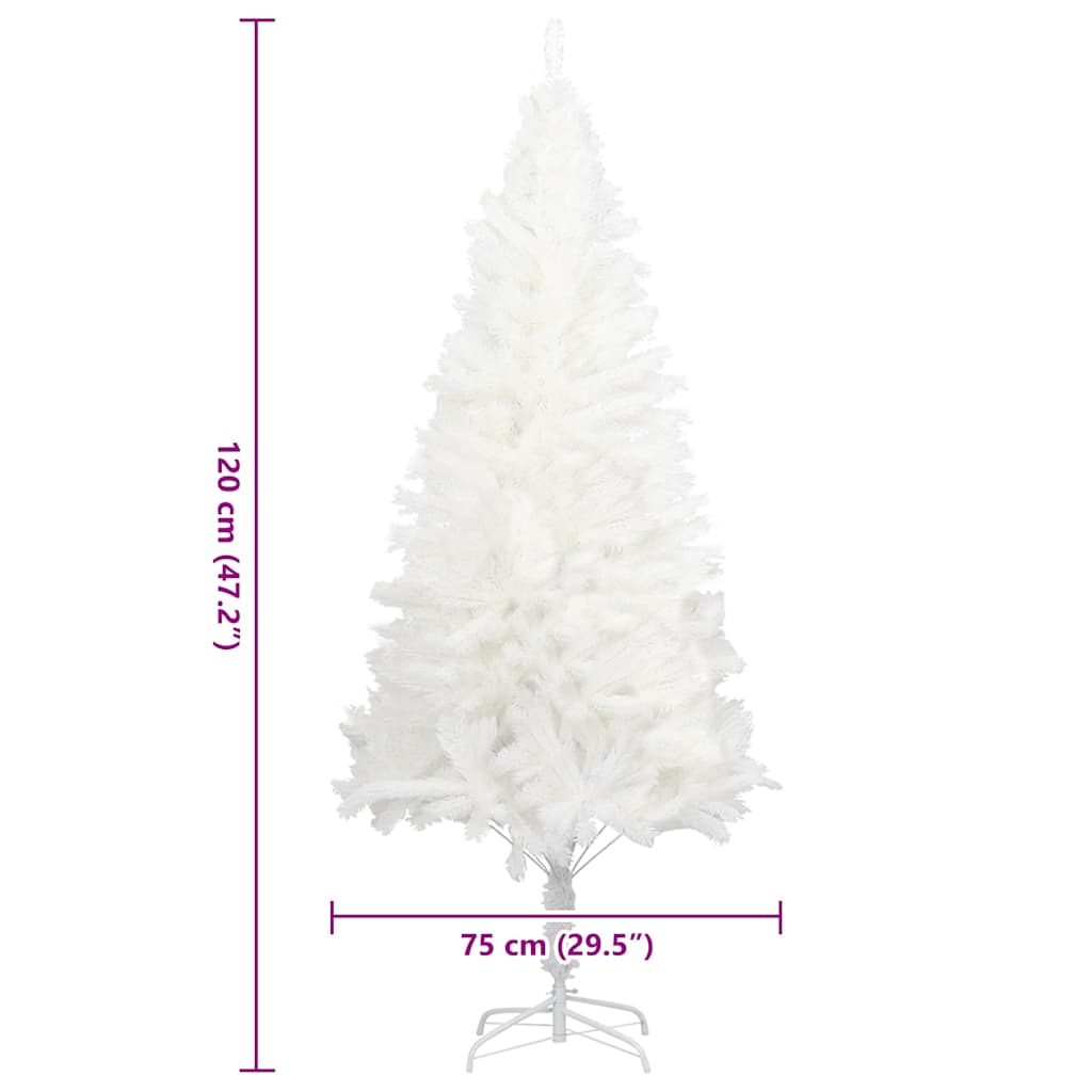 Artificial Christmas Tree Lifelike Needles White 4 ft