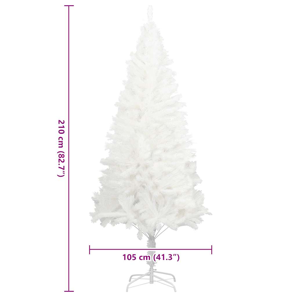 Artificial Christmas Tree Lifelike Needles White 7 ft