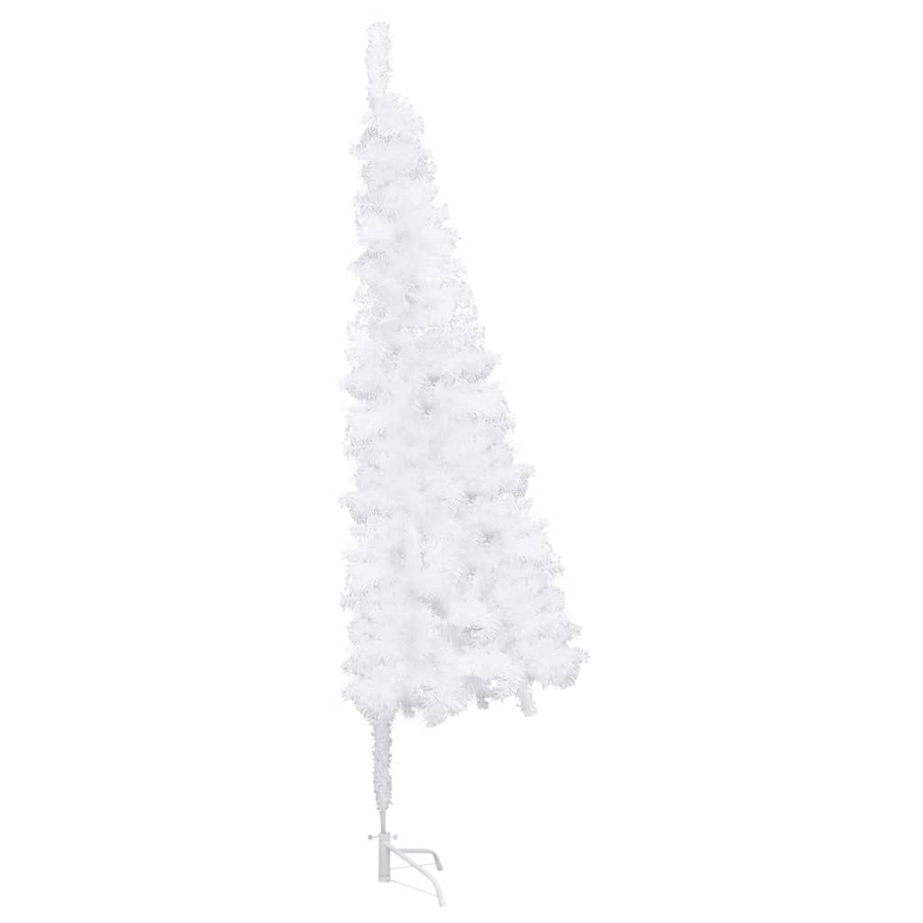 Corner Artificial Christmas Tree White 7 ft PVC