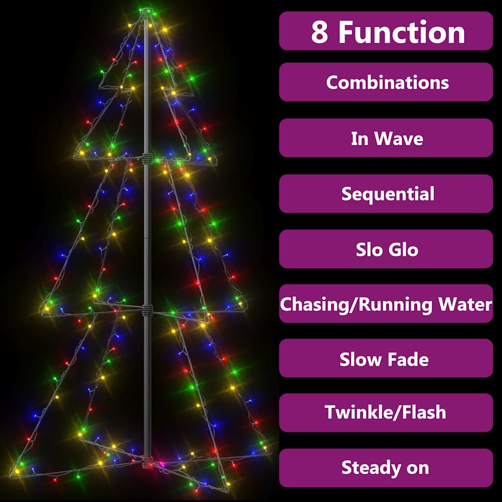 Christmas Cone Tree 160 LEDs Indoor and Outdoor 3x4 ft