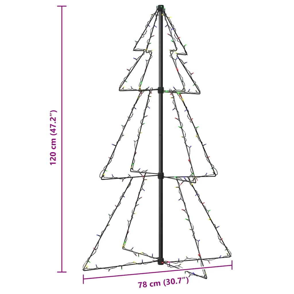 Christmas Cone Tree 160 LEDs Indoor and Outdoor 3x4 ft