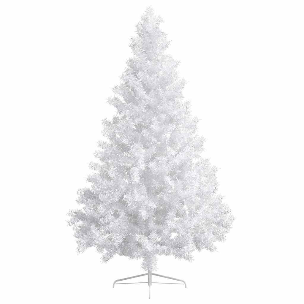 Artificial Half Pre-lit Christmas Tree with Stand White 70.9" PVC