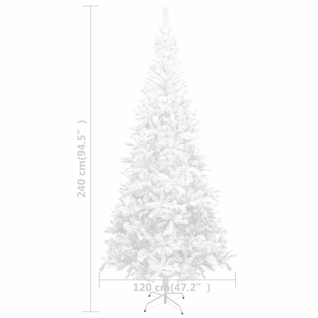 Artificial Pre-lit Christmas Tree L 94.5" White