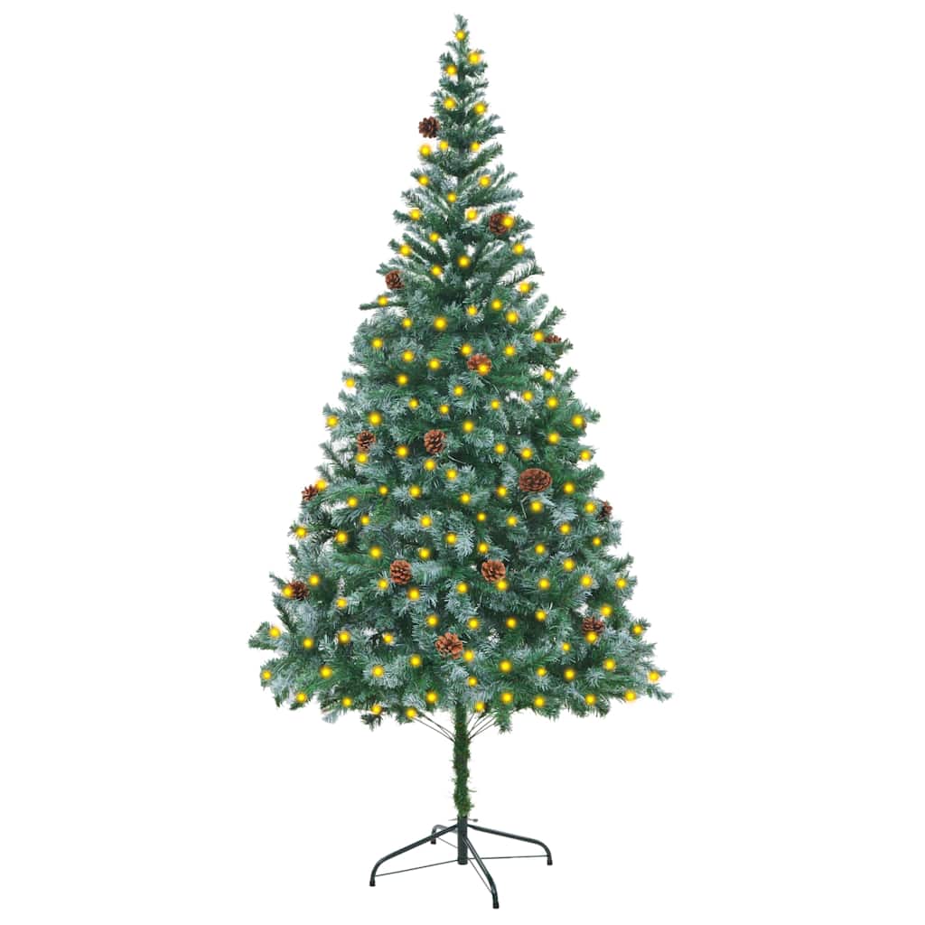 Artificial Pre-lit Christmas Tree with Pinecones 82.7