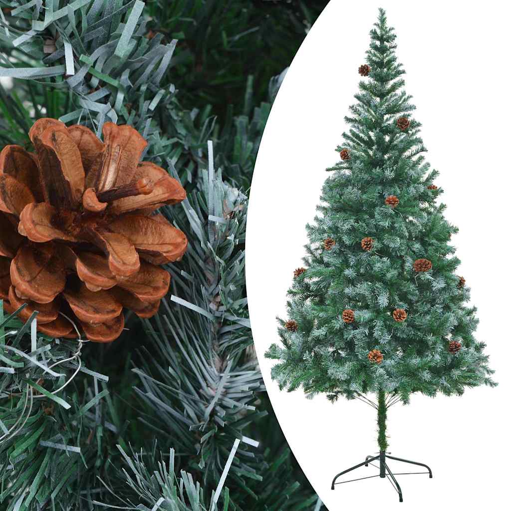 Artificial Pre-lit Christmas Tree with Pinecones 82.7