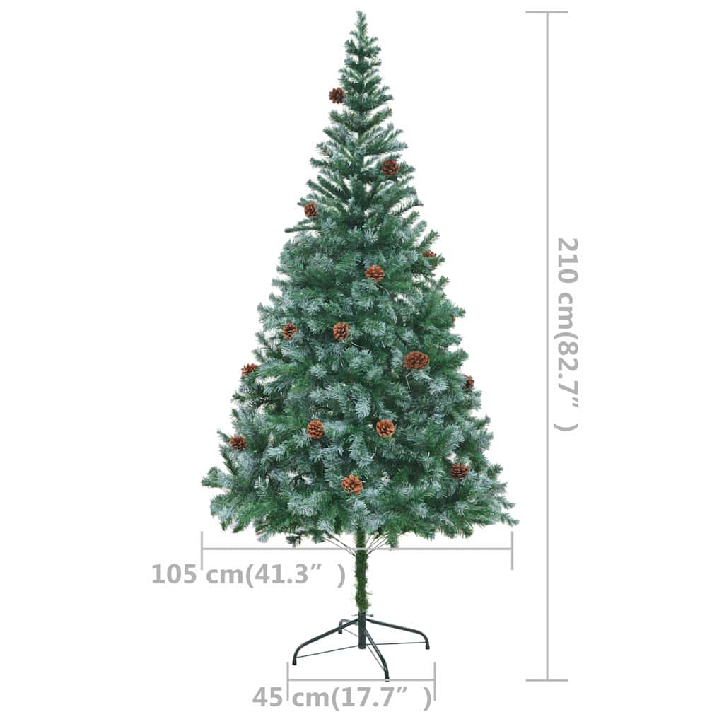 Artificial Pre-lit Christmas Tree with Pinecones 82.7
