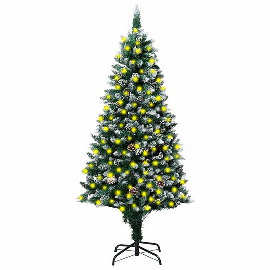 Artificial Christmas Tree LEDs&Pine Cones&White Snow 82.7