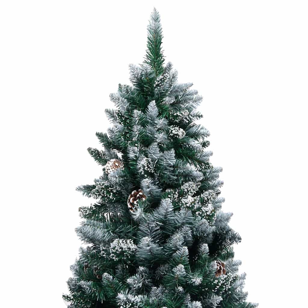 Artificial Christmas Tree LEDs&Pine Cones&White Snow 94.5
