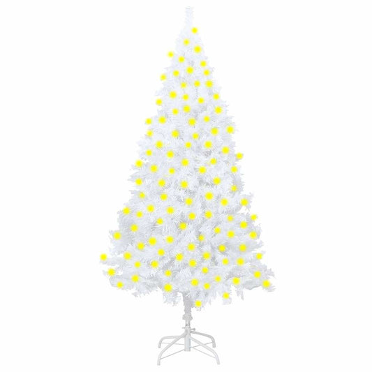 Artificial Pre-lit Christmas Tree with Thick Branches White 82.7