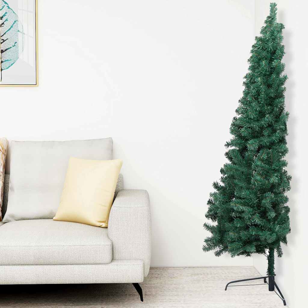 Artificial Half Pre-lit Christmas Tree with Ball Set Green 47.2