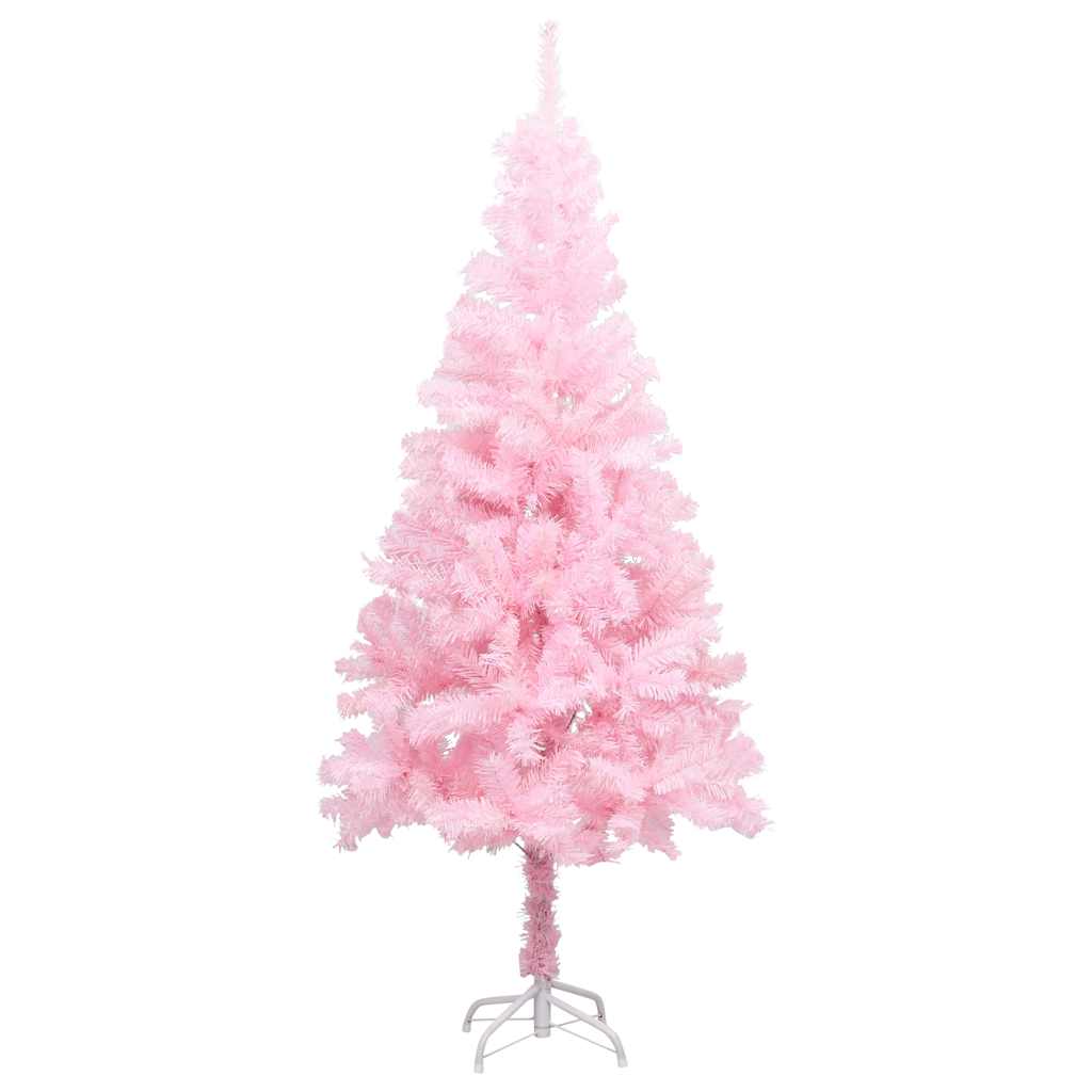 Artificial Pre-lit Christmas Tree with Ball Set Pink 70.9" PVC