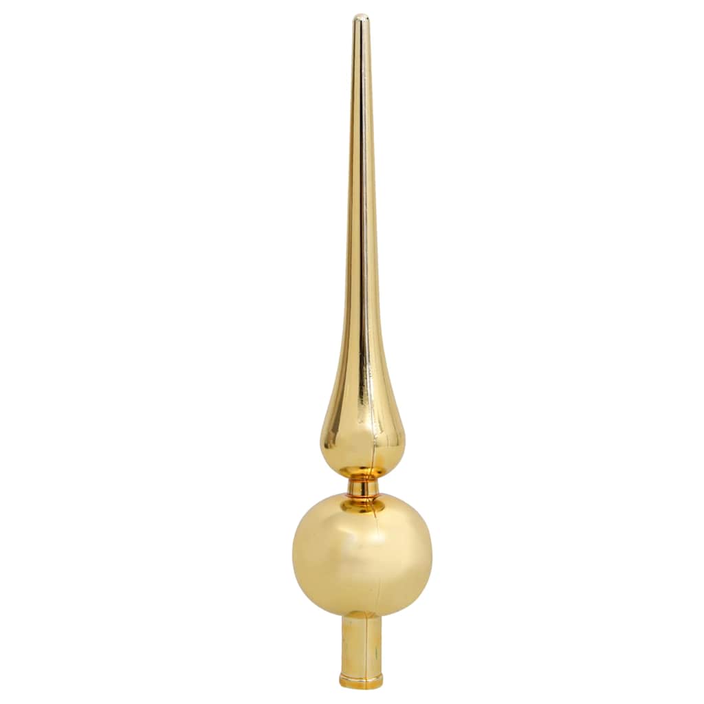 Artificial Pre-lit Christmas Tree with Ball Set Gold 82.7" PET
