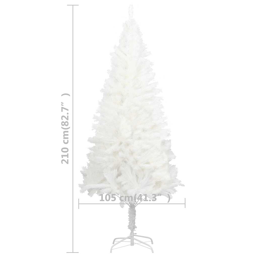 Deluxe Pre-lit Christmas Tree with Ball Set White 82.7"