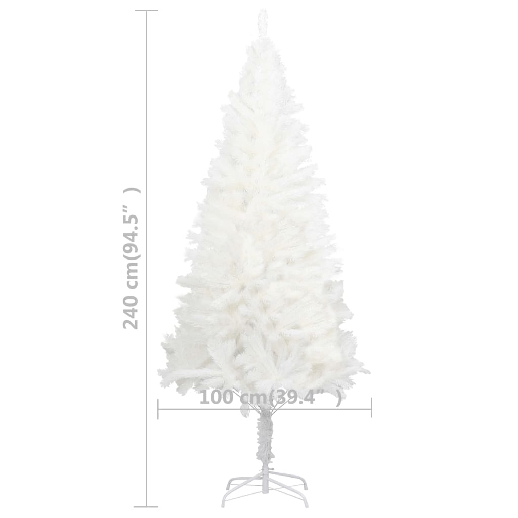 Deluxe Pre-lit Christmas Tree with Ball Set White 94.5"