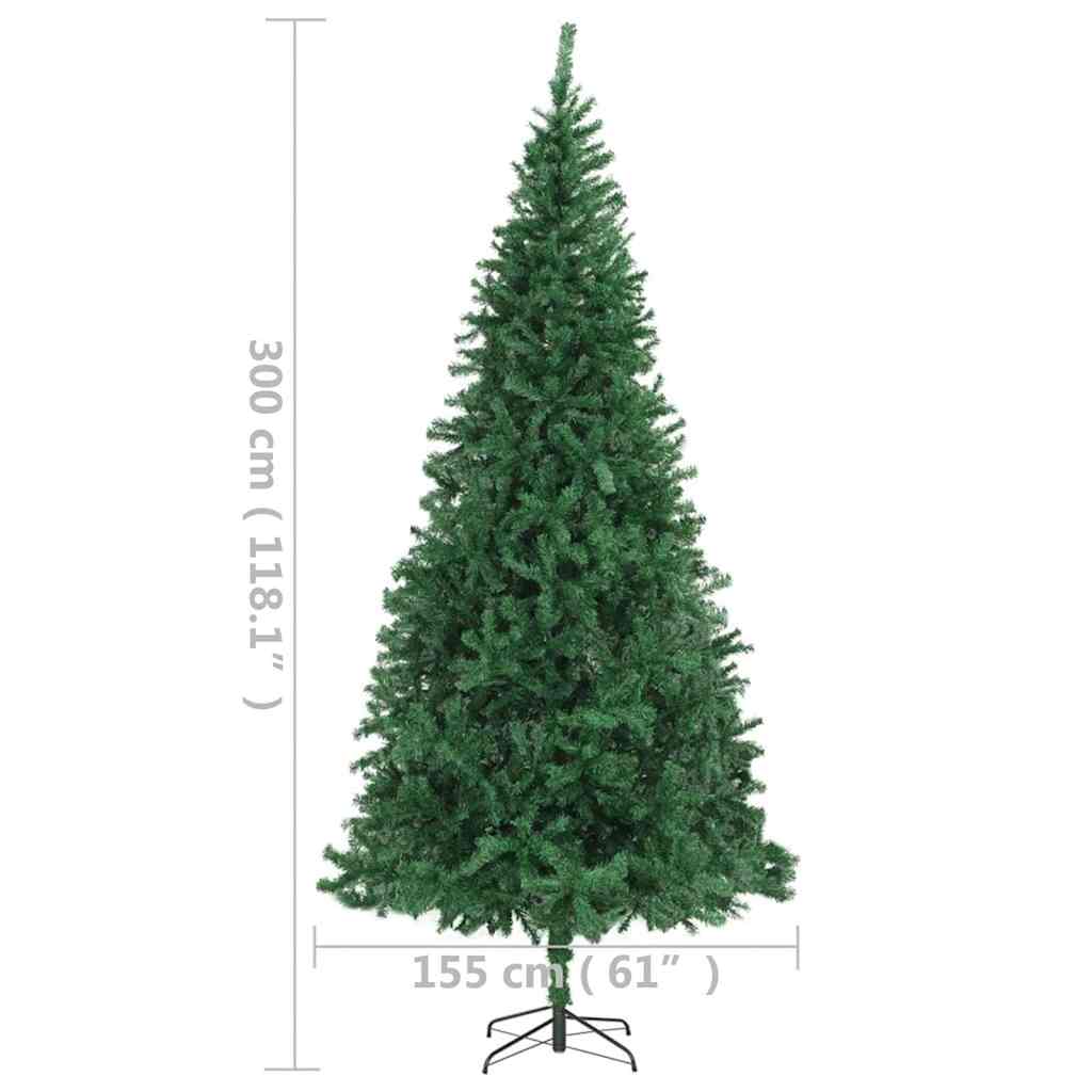 Artificial Pre-lit Christmas Tree 118.1" Green