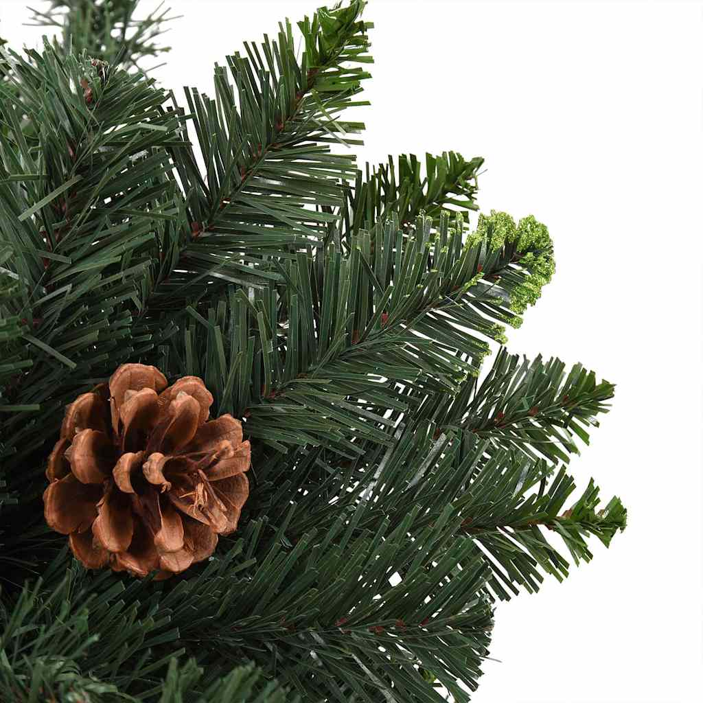 Artificial Pre-lit Christmas Tree with Pine Cones Green 82.7