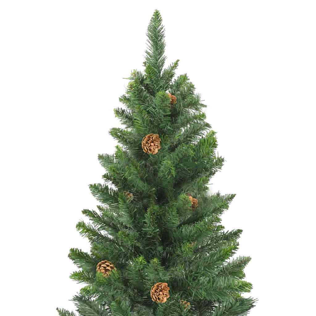 Artificial Pre-lit Christmas Tree with Pine Cones Green 82.7
