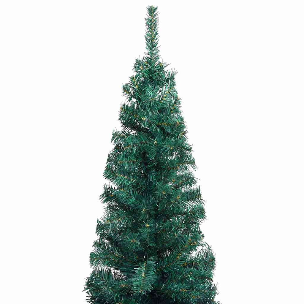 Slim Artificial Pre-lit Christmas Tree with Ball Set Green 47.2
