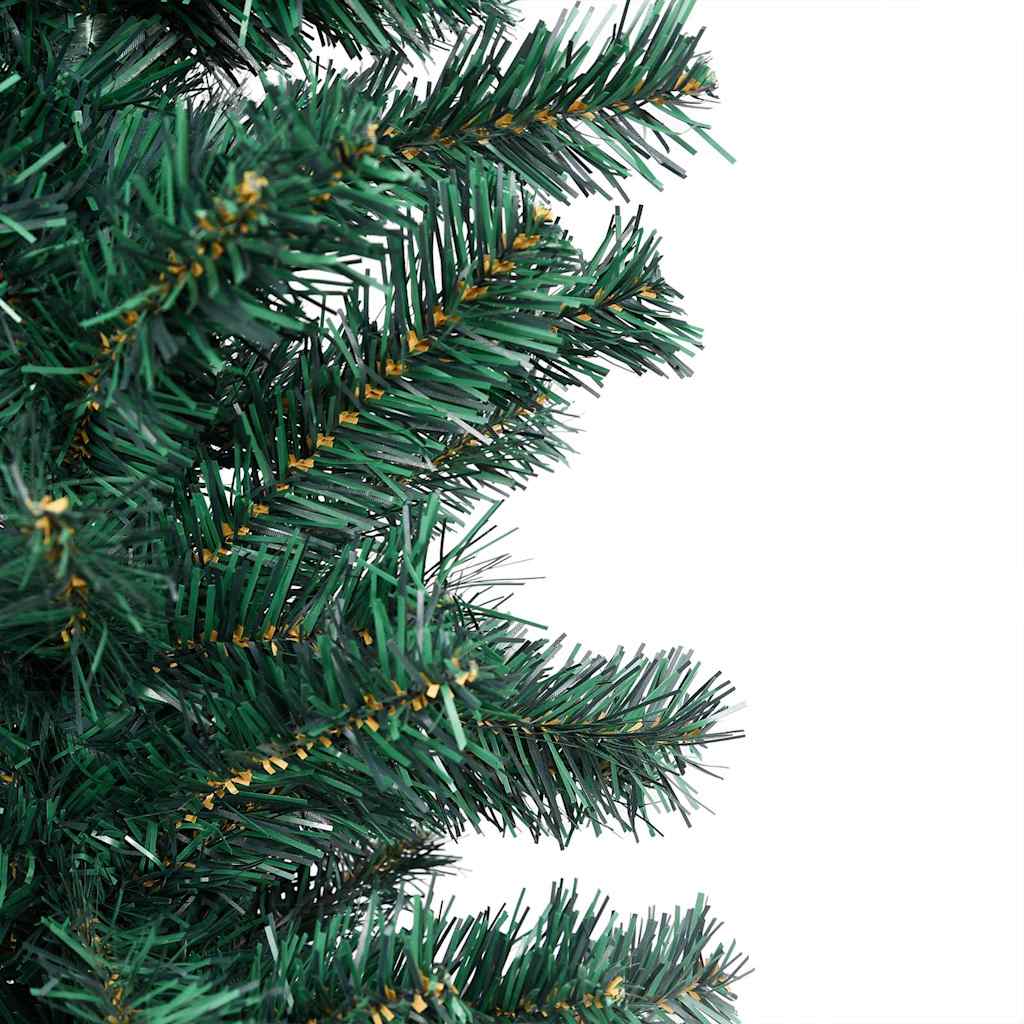 Slim Artificial Pre-lit Christmas Tree with Ball Set Green 94.5