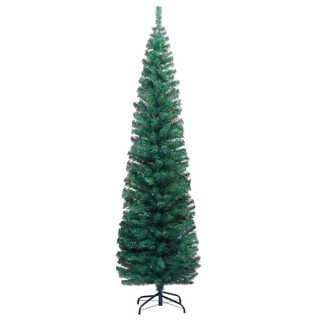 Slim Artificial Pre-lit Christmas Tree with Ball Set Green 70.9