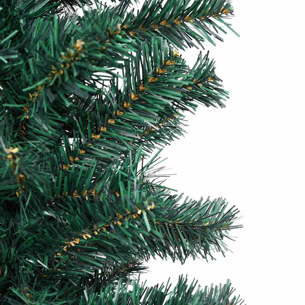 Slim Artificial Pre-lit Christmas Tree with Ball Set Green 59.1