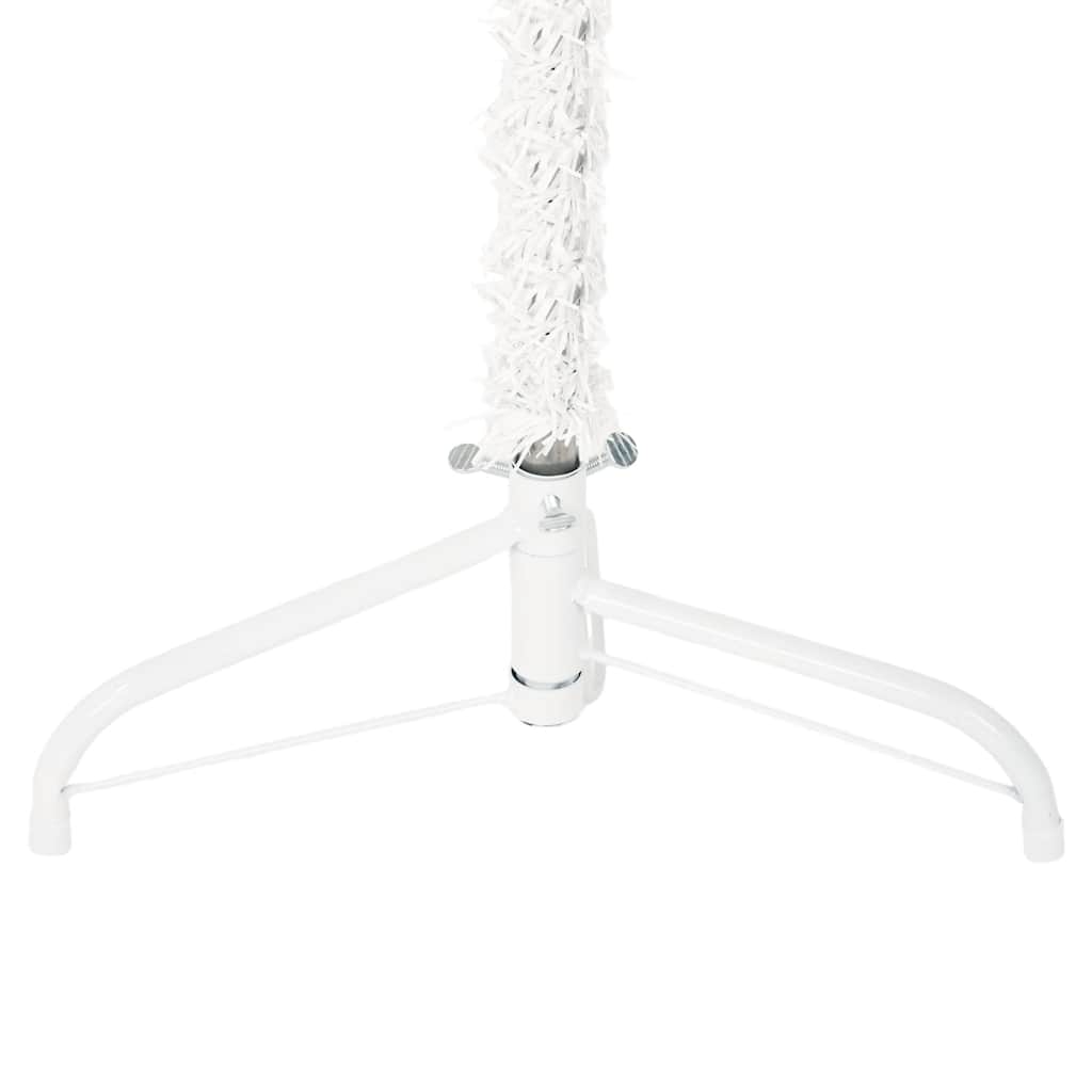 Slim Artificial Half Christmas Tree with Stand White 5 ft