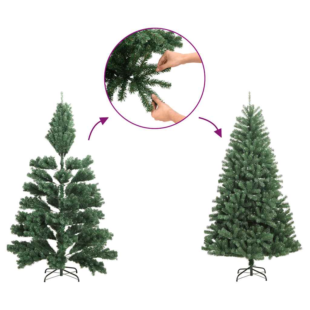 Slim Artificial Half Christmas Tree with Stand White 5 ft