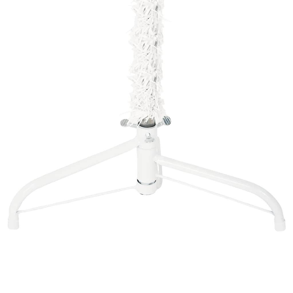 Slim Artificial Half Christmas Tree with Stand White 6 ft