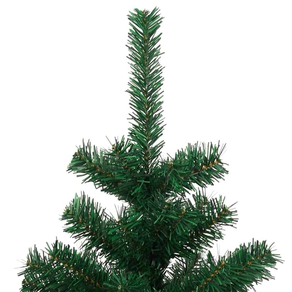 Swirl Pre-lit Christmas Tree with Pot Green 4 ft PVC