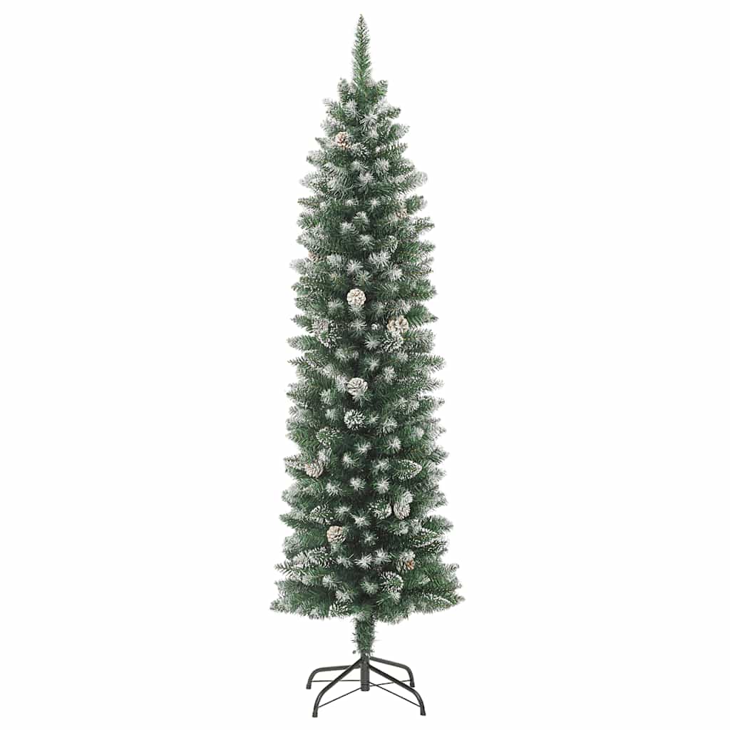 Artificial Slim Christmas Tree with Stand 6 ft PVC
