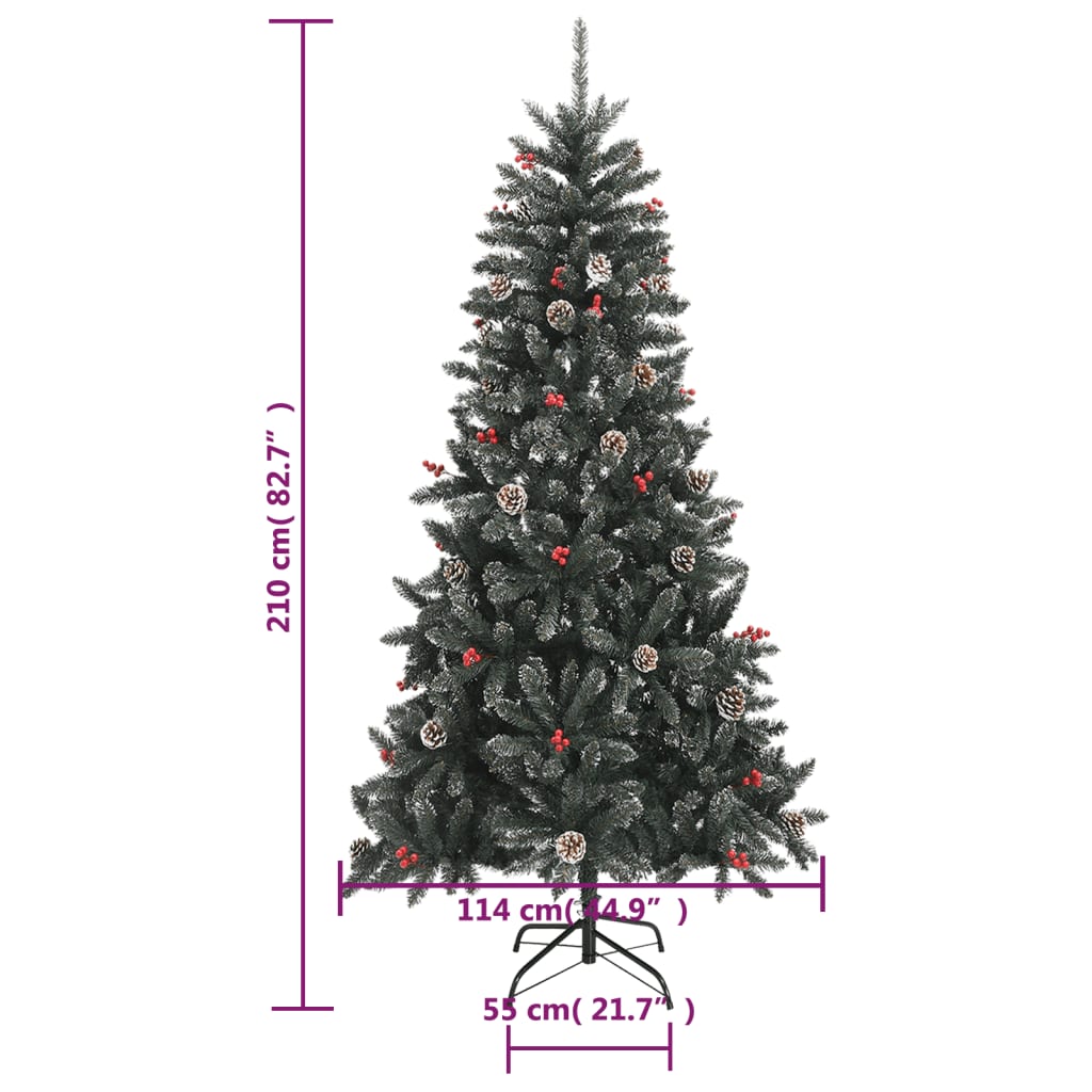 Artificial Christmas Tree with Stand Green 82.7" PVC