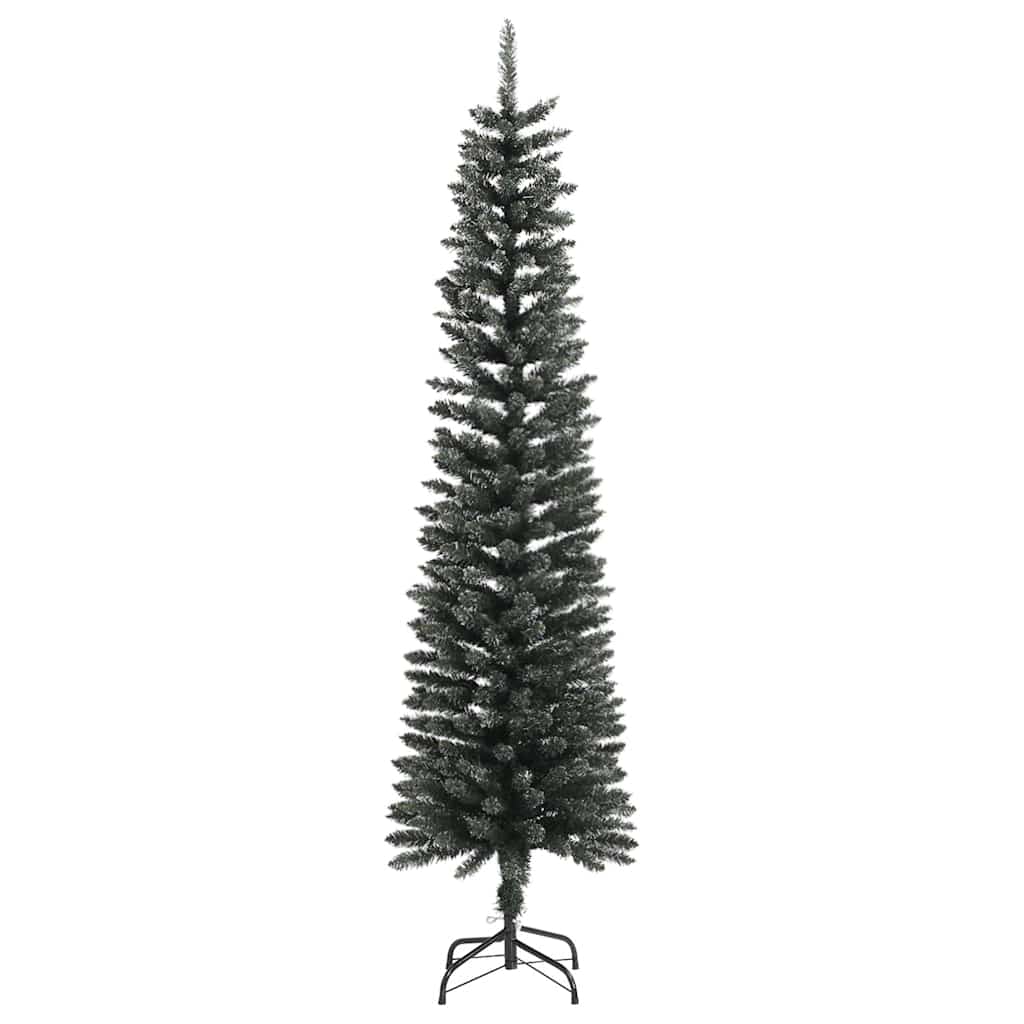 Artificial Slim Christmas Tree with Stand Green 6 ft PVC