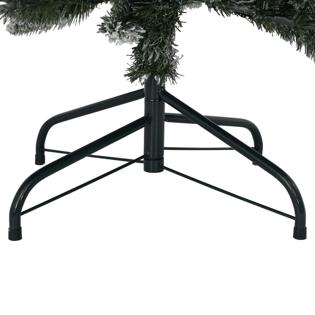 Hinged 6-Foot 8-Inch Artificial Christmas Tree with Flocked Snow