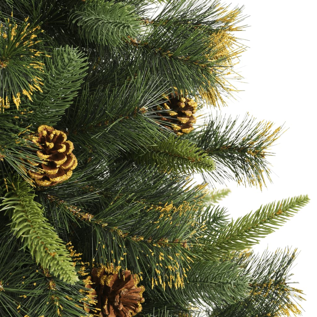 Artificial Hinged Christmas Tree with Cones 94.5"