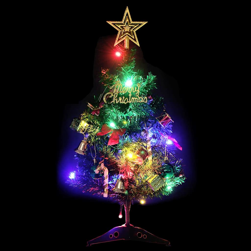 Mini Artificial Pre-lit Christmas Tree with 20 LEDs Green 17.7