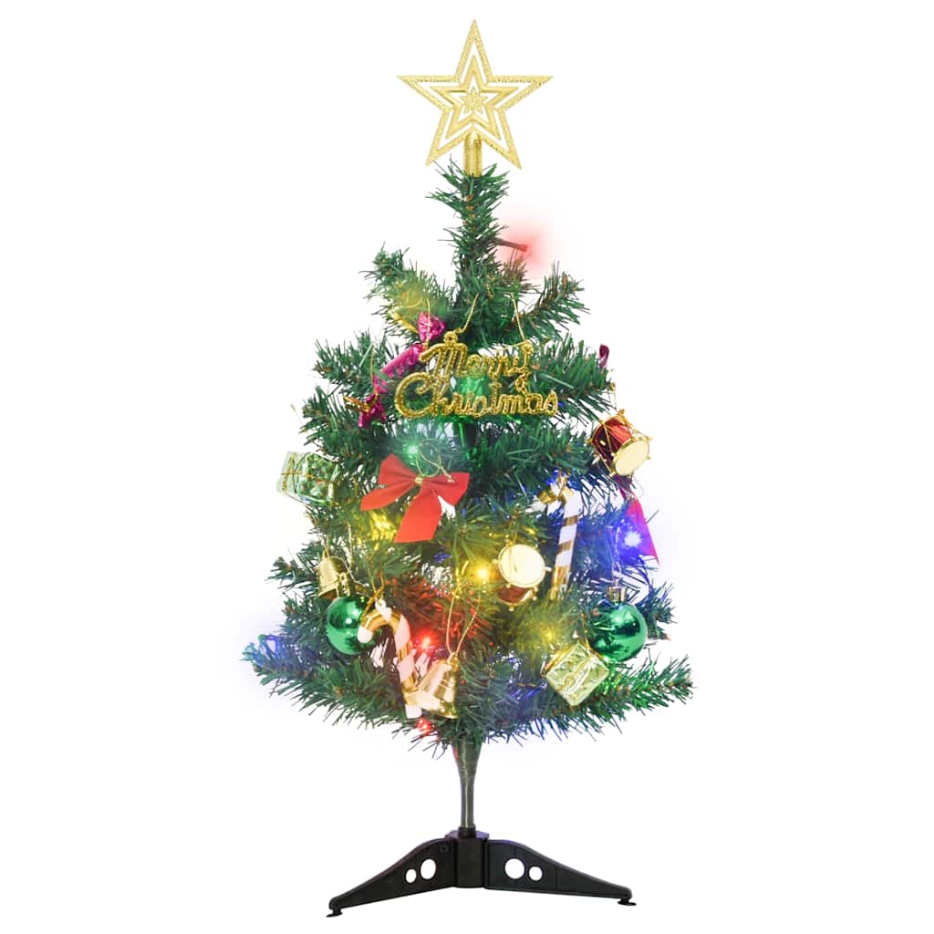 Mini Artificial Pre-lit Christmas Tree with 20 LEDs Green 17.7