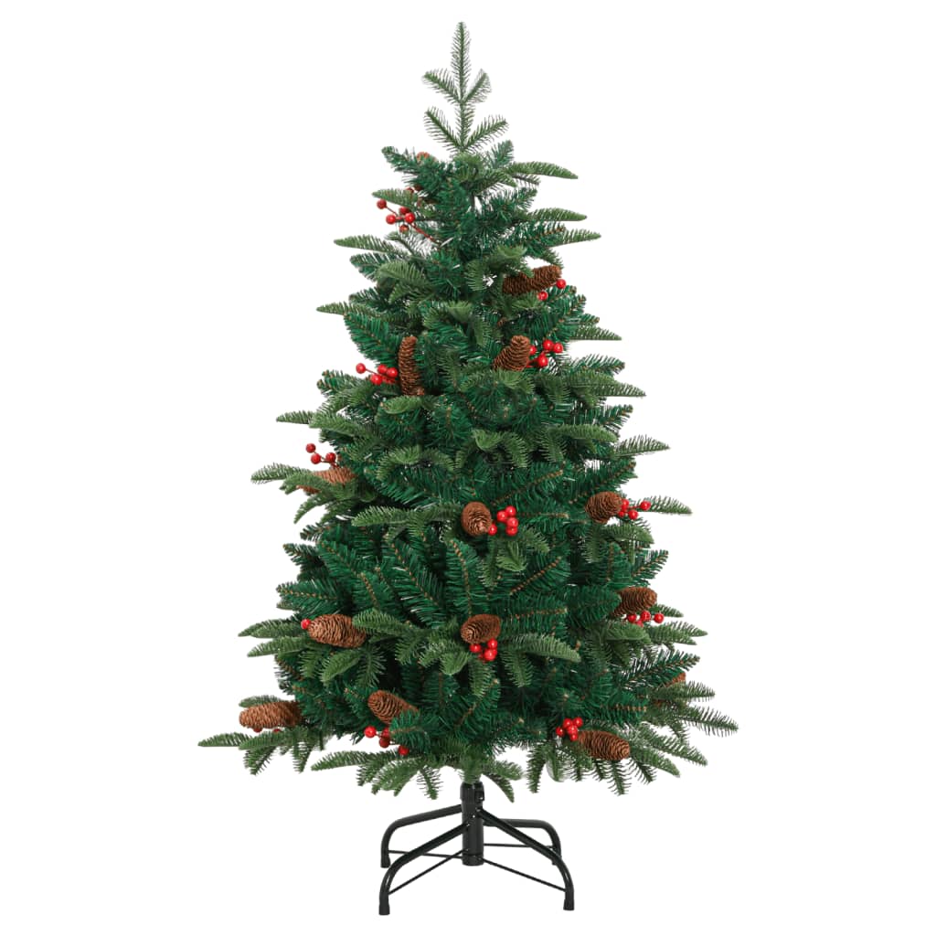Artificial Hinged Christmas Tree with Cones and Berries 59.1"