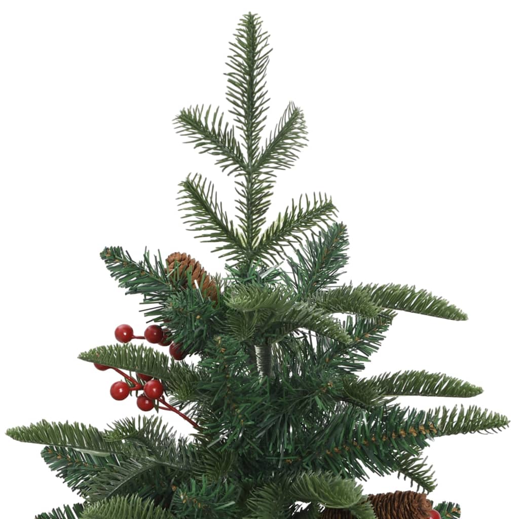 Artificial Hinged Christmas Tree with Cones and Berries 59.1"