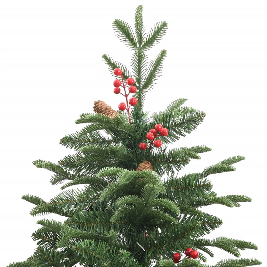 Artificial Hinged Christmas Tree with Cones and Berries 82.7"