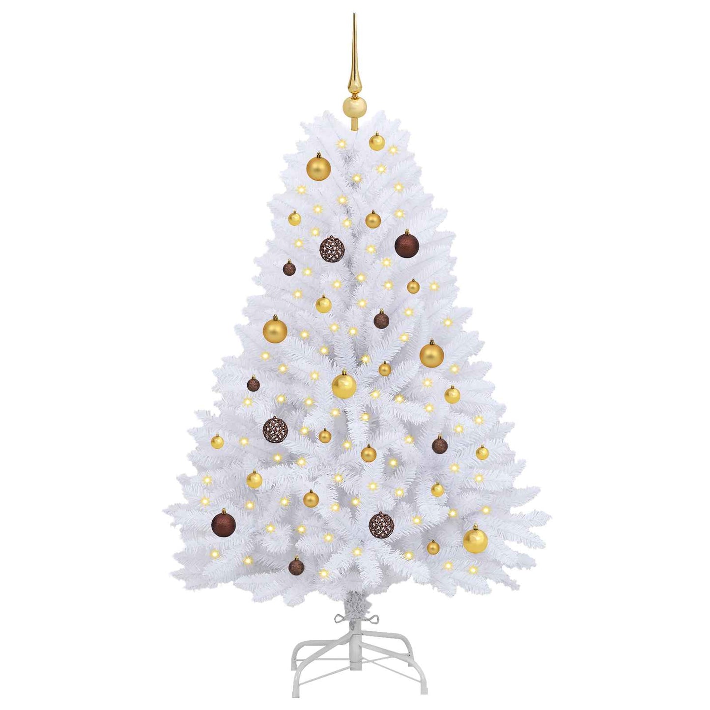 Artificial Hinged Christmas Tree White 31.50 x 31.50 x 59.06 in