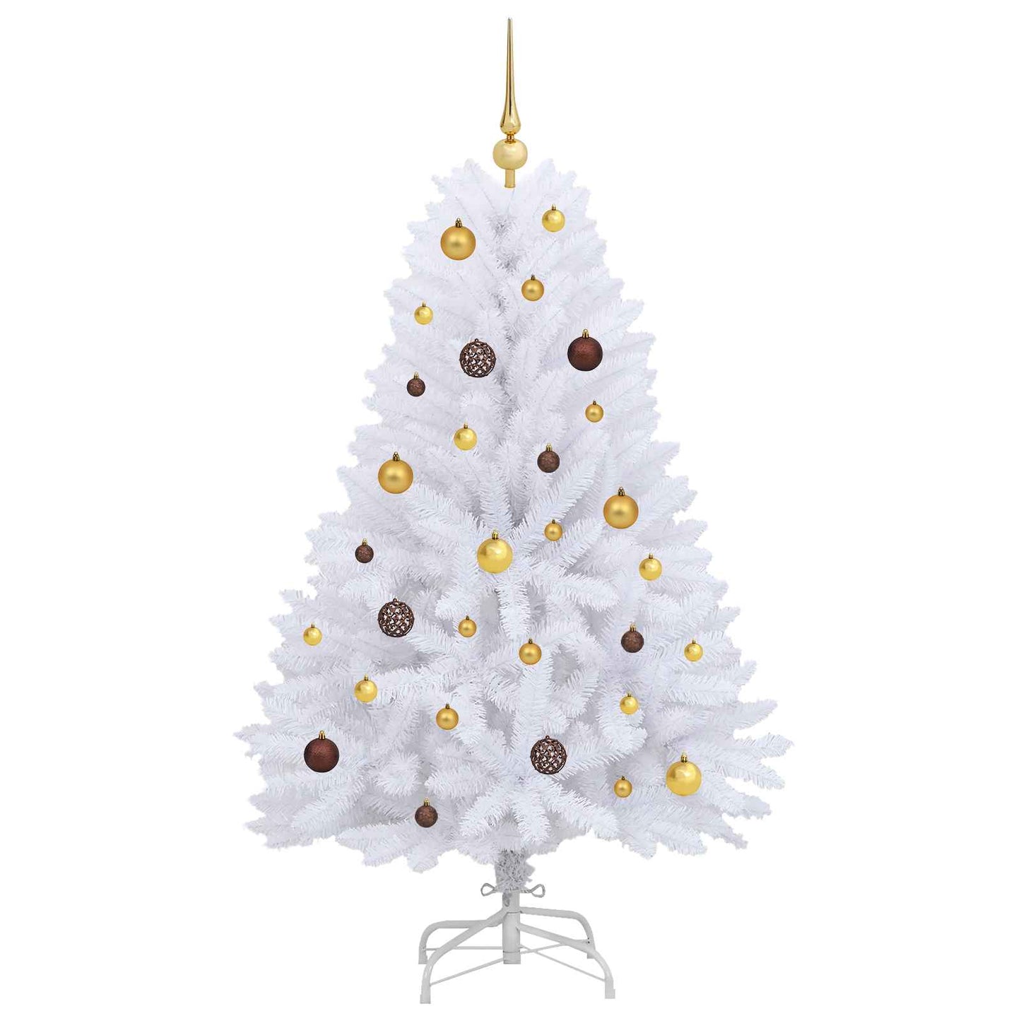 Artificial Hinged Christmas Tree White 31.50 x 31.50 x 59.06 in