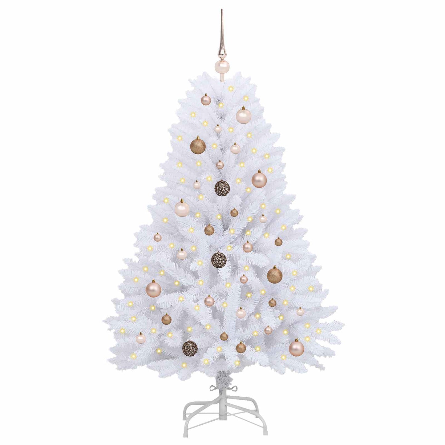 Artificial Hinged Christmas Tree White 31.50 x 31.50 x 59.06 in