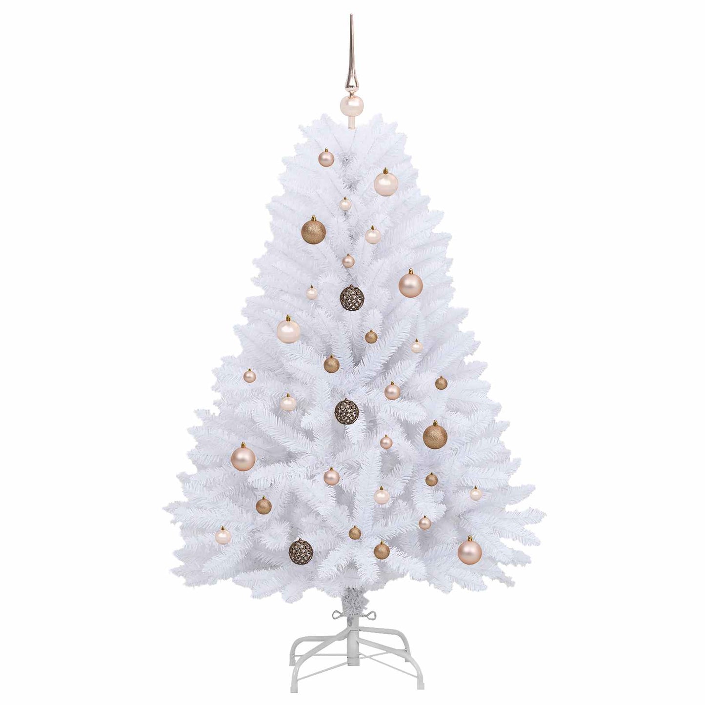 Artificial Hinged Christmas Tree White 31.50 x 31.50 x 59.06 in