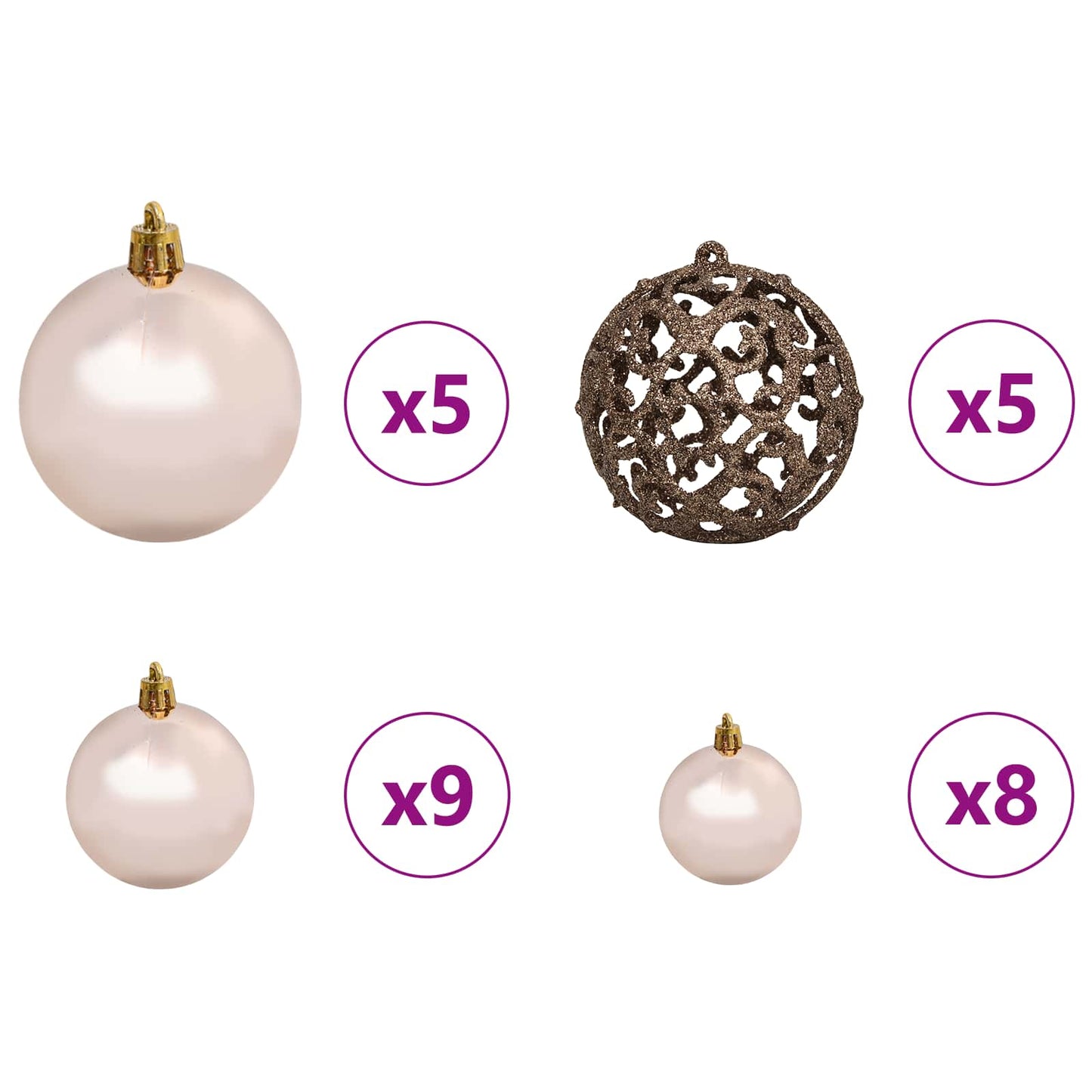 Artificial Hinged Christmas Tree White 31.50 x 31.50 x 59.06 in